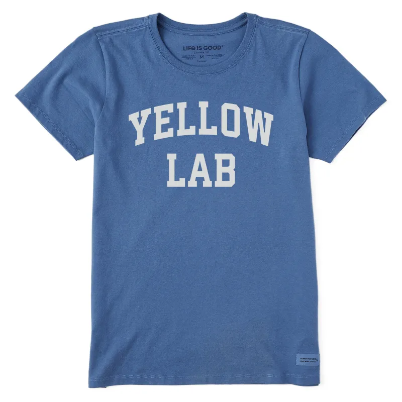 Women's Yellow Lab Arch Short Sleeve Crusher Tee sold by Life is Good
