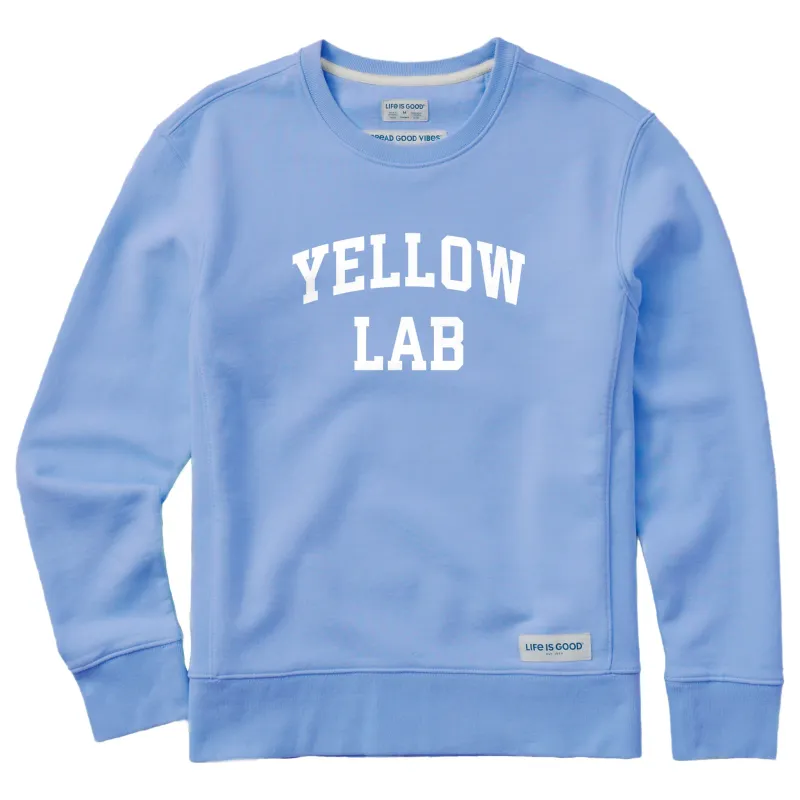 Women's Yellow Lab Arch Simply True Fleece Crew sold by Life is Good