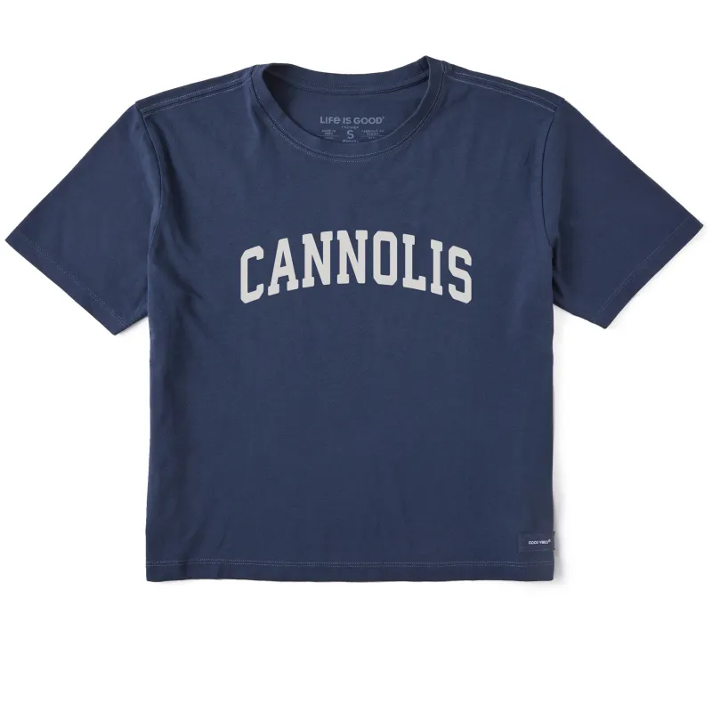 Women's Cannolis Arch Short Sleeve Crusher Boxy Tee sold by Life is Good