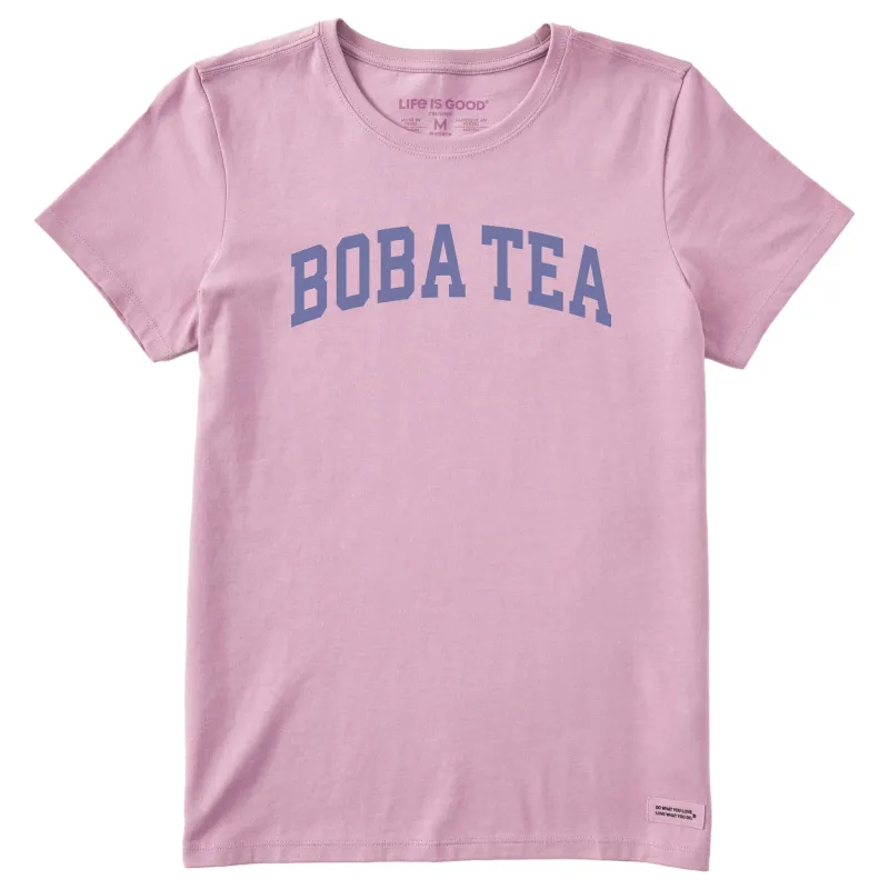 Women's Boba Tea Arch Short Sleeve Crusher Tee sold by Life is Good