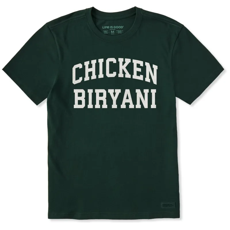Men's Chicken Biryani Arch Short Sleeve Crusher Tee sold by Life is Good
