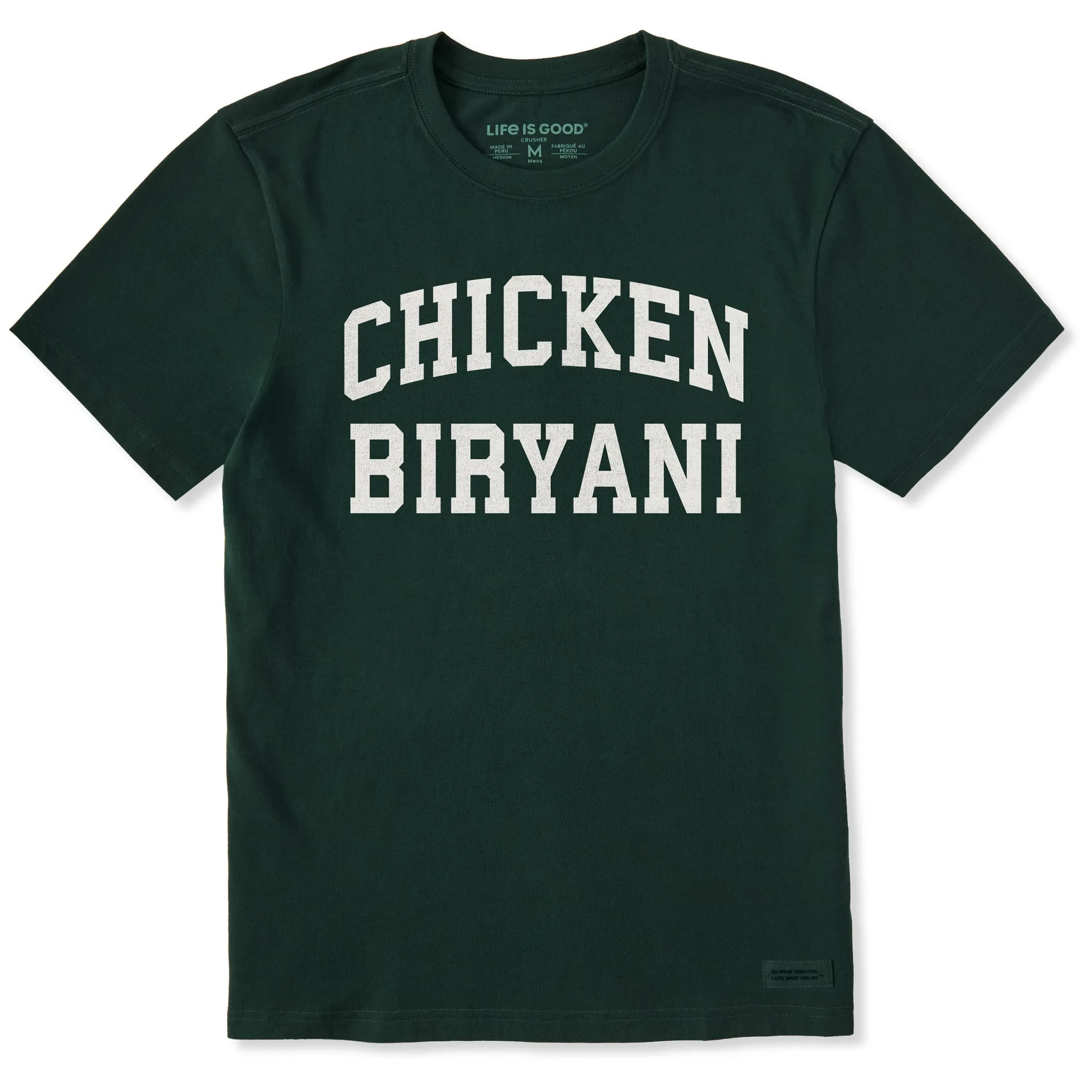 Men's Chicken Biryani Arch Short Sleeve Crusher Tee sold by Life is Good