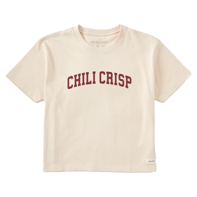 Women's Chili Crisp Arch Short Sleeve Crusher Boxy Tee sold by Life is Good
