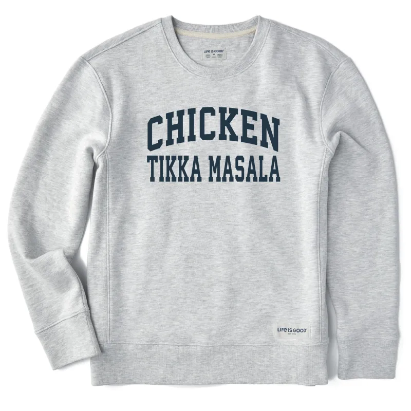 Women's Chicken Tikka Masala Arch Simply True Fleece Crew sold by Life is Good