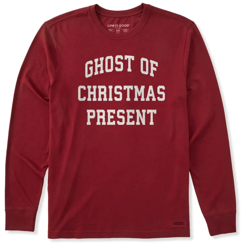 Men's Ghost of Christmas Present Arch Long Sleeve Crusher Tee sold by Life is Good