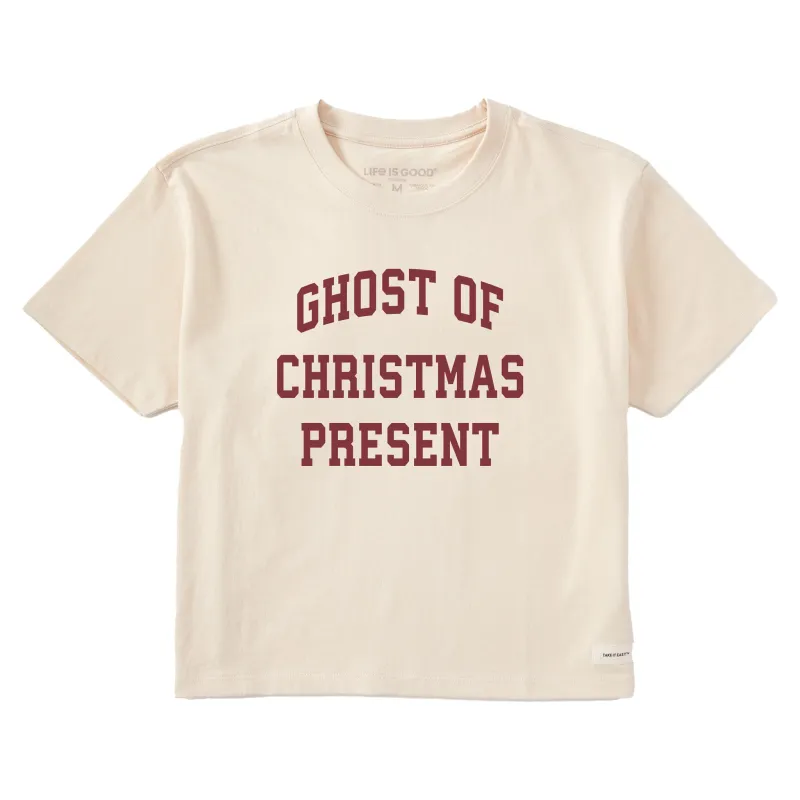 Women's Ghost of Christmas Present Arch Short Sleeve Crusher Boxy Tee sold by Life is Good