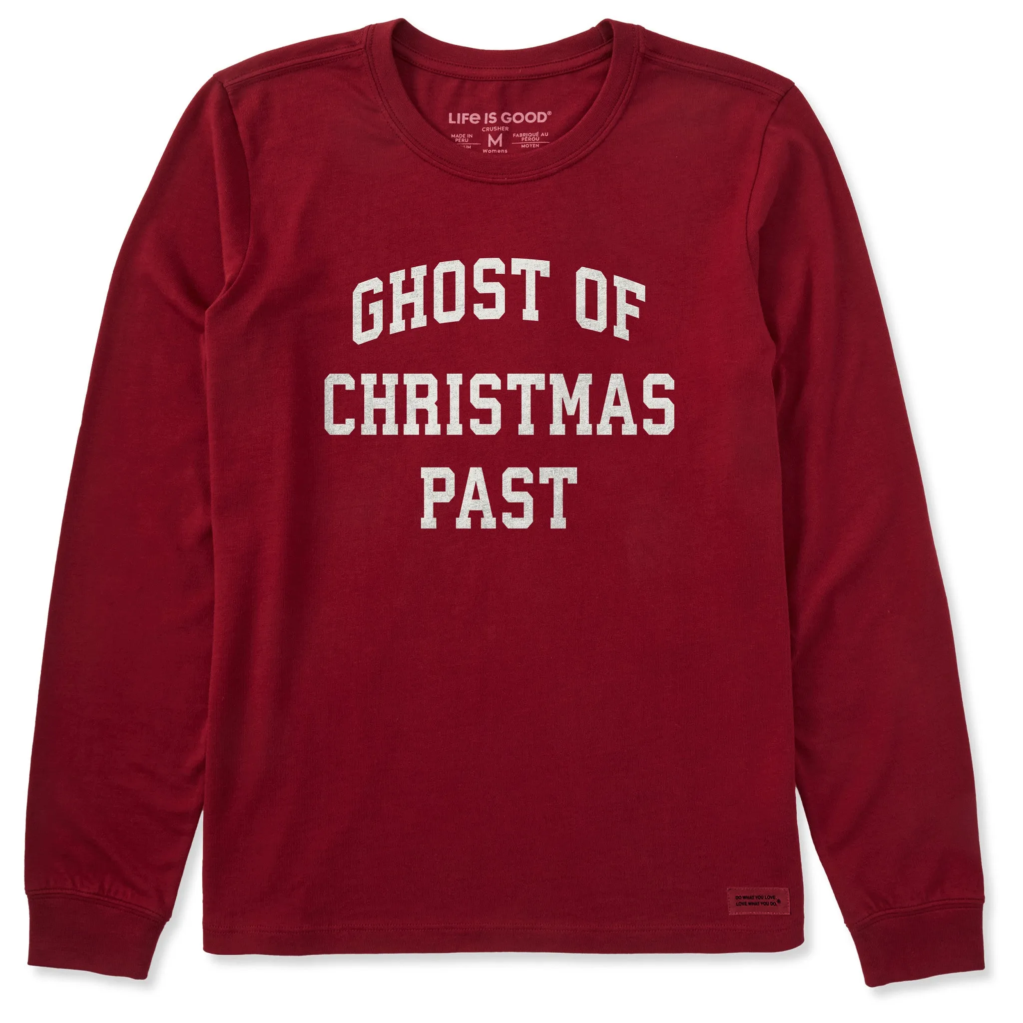 Women's Ghost of Christmas Past Arch Long Sleeve Crusher Tee sold by Life is Good