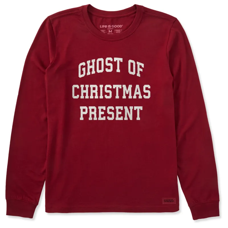 Women's Ghost of Christmas Present Arch Long Sleeve Crusher Tee sold by Life is Good