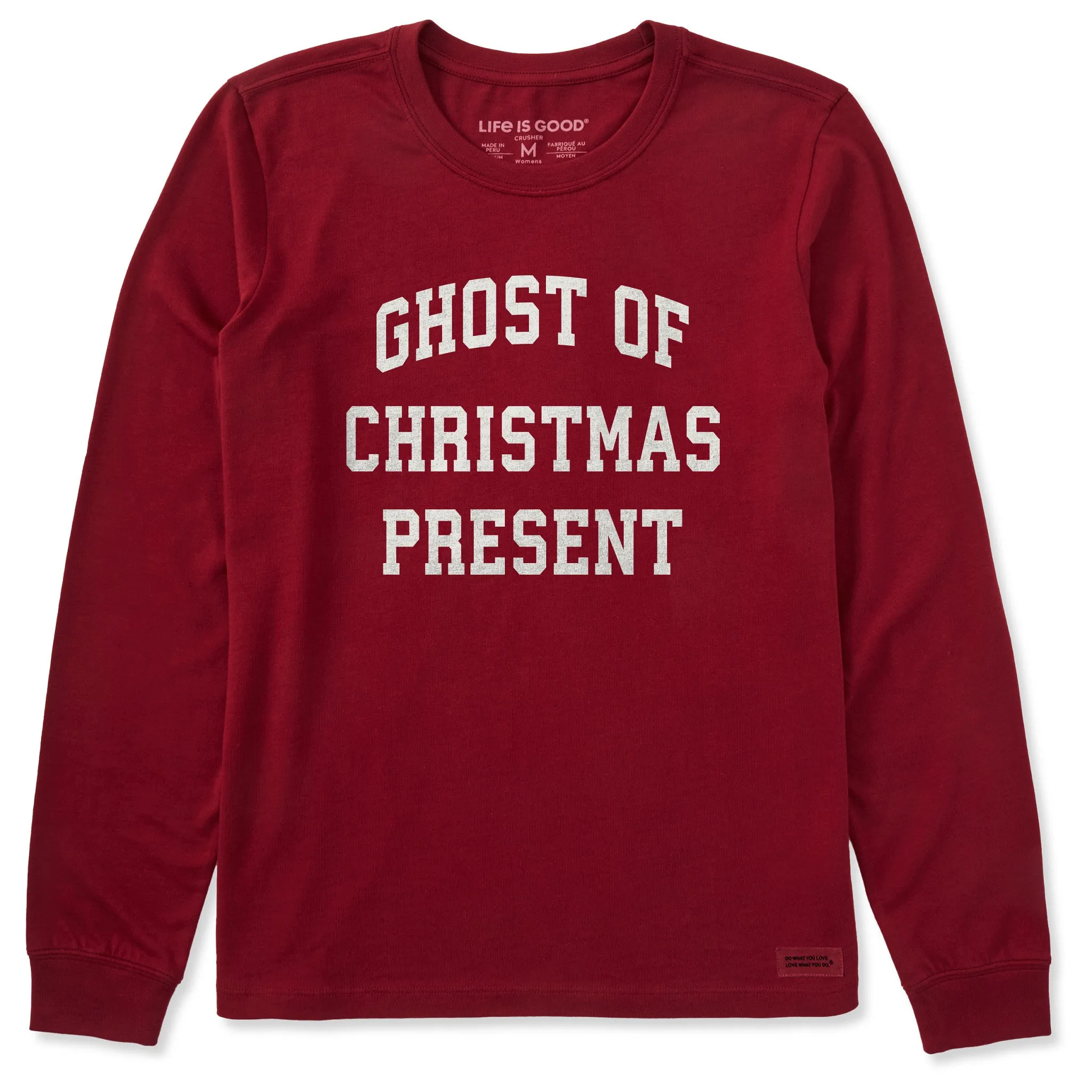 Women's Ghost of Christmas Present Arch Long Sleeve Crusher Tee sold by Life is Good