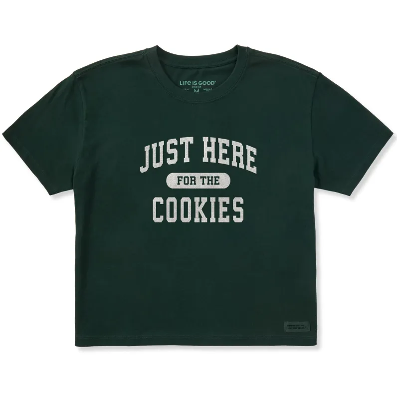 Women's Just Here for the Cookies Short Sleeve Crusher Boxy Tee sold by Life is Good