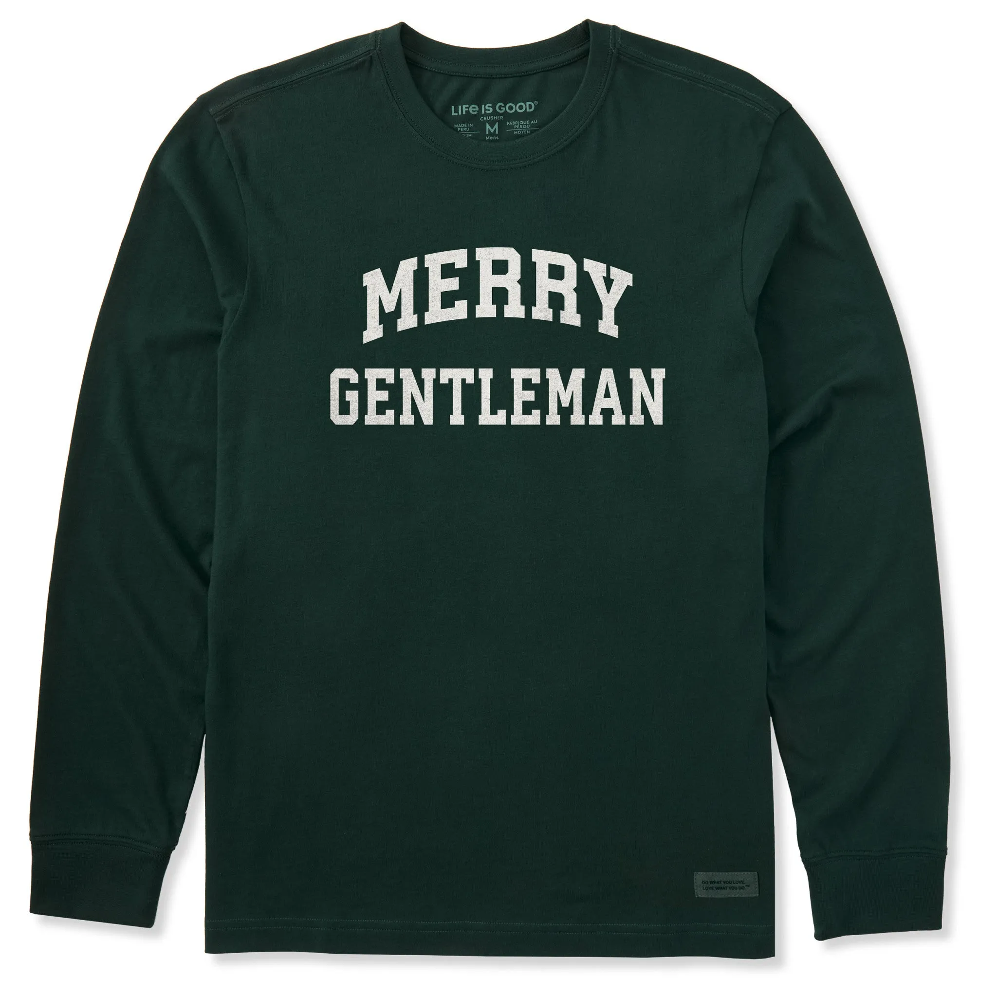 Men's Merry Gentleman Arch Long Sleeve Crusher Tee sold by Life is Good