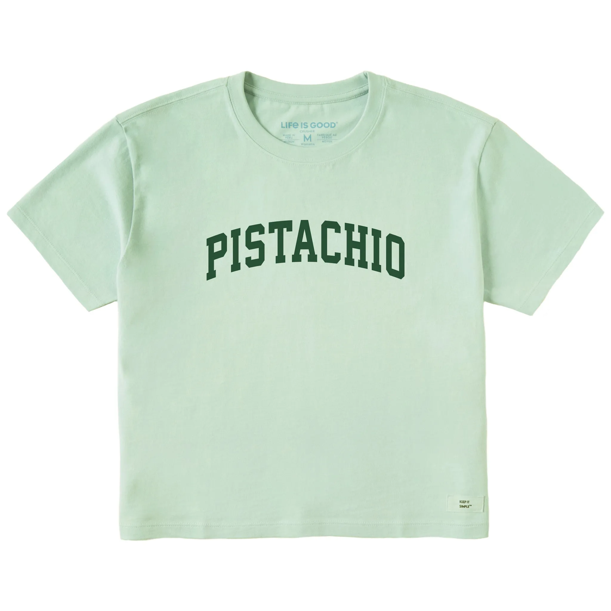 Women's Pistachio Arch Short Sleeve Crusher Boxy Tee sold by Life is Good