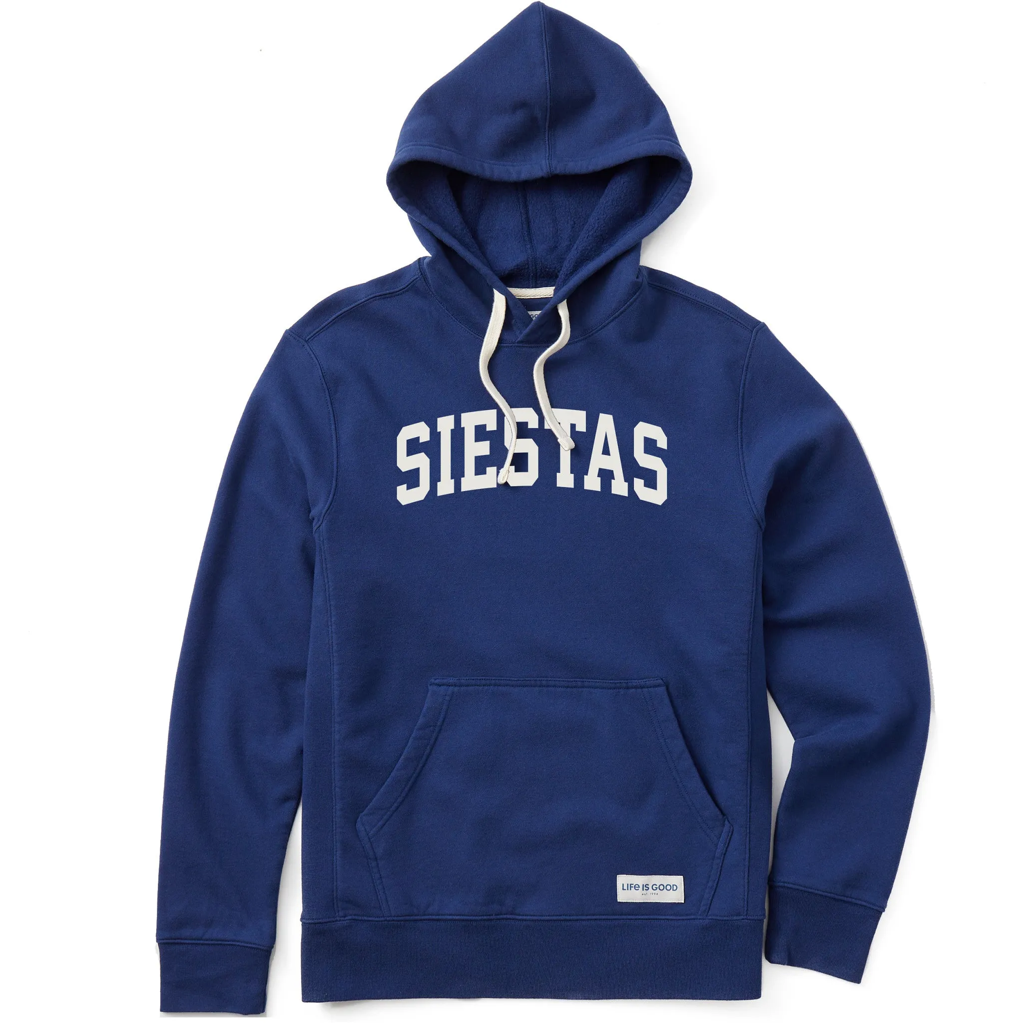 Men's Siestas Arch Simply True Fleece Hoodie sold by Life is Good