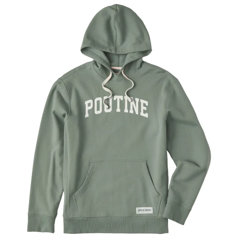 Men's Poutine Arch Simply True Fleece Hoodie sold by Life is Good