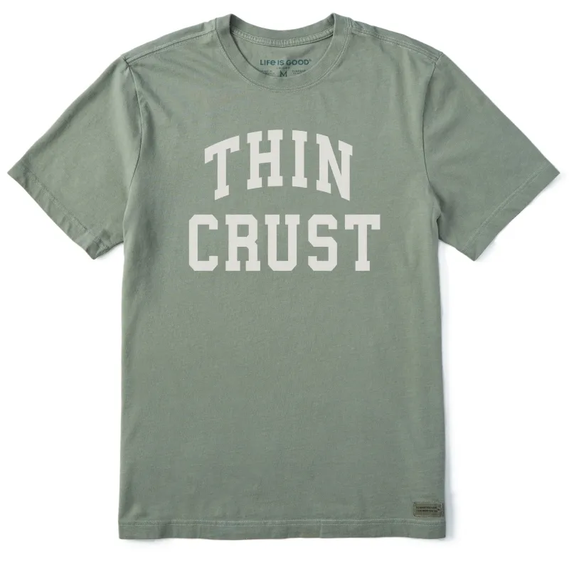 Men's Thin Crust Arch Short Sleeve Crusher Tee sold by Life is Good