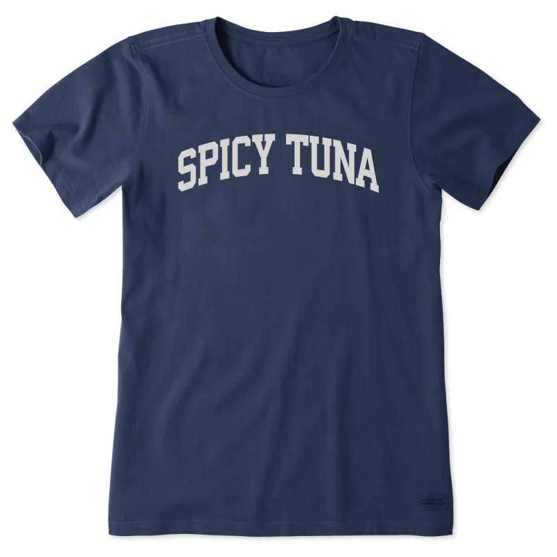 Women's Spicy Tuna Arch Short Sleeve Crusher Tee sold by Life is Good