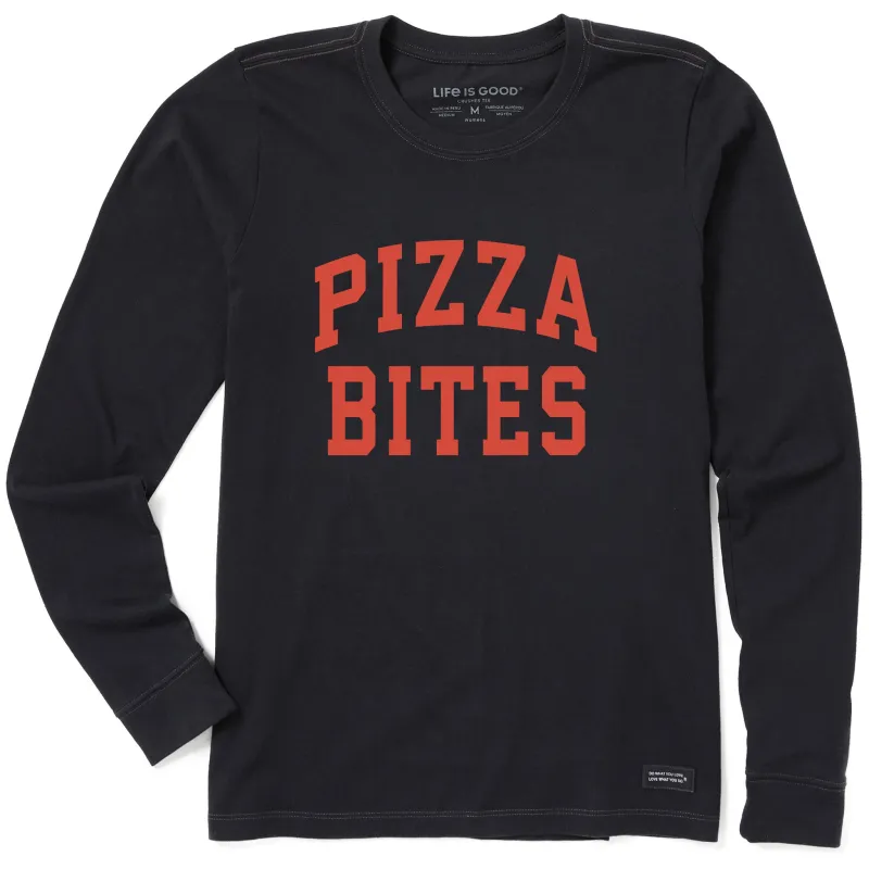 Women's Pizza Bites Arch Long Sleeve Crusher Tee sold by Life is Good