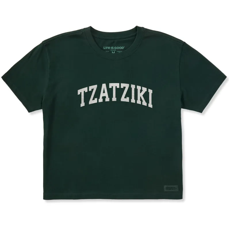 Women's Tzatziki Arch Short Sleeve Crusher Boxy Tee sold by Life is Good