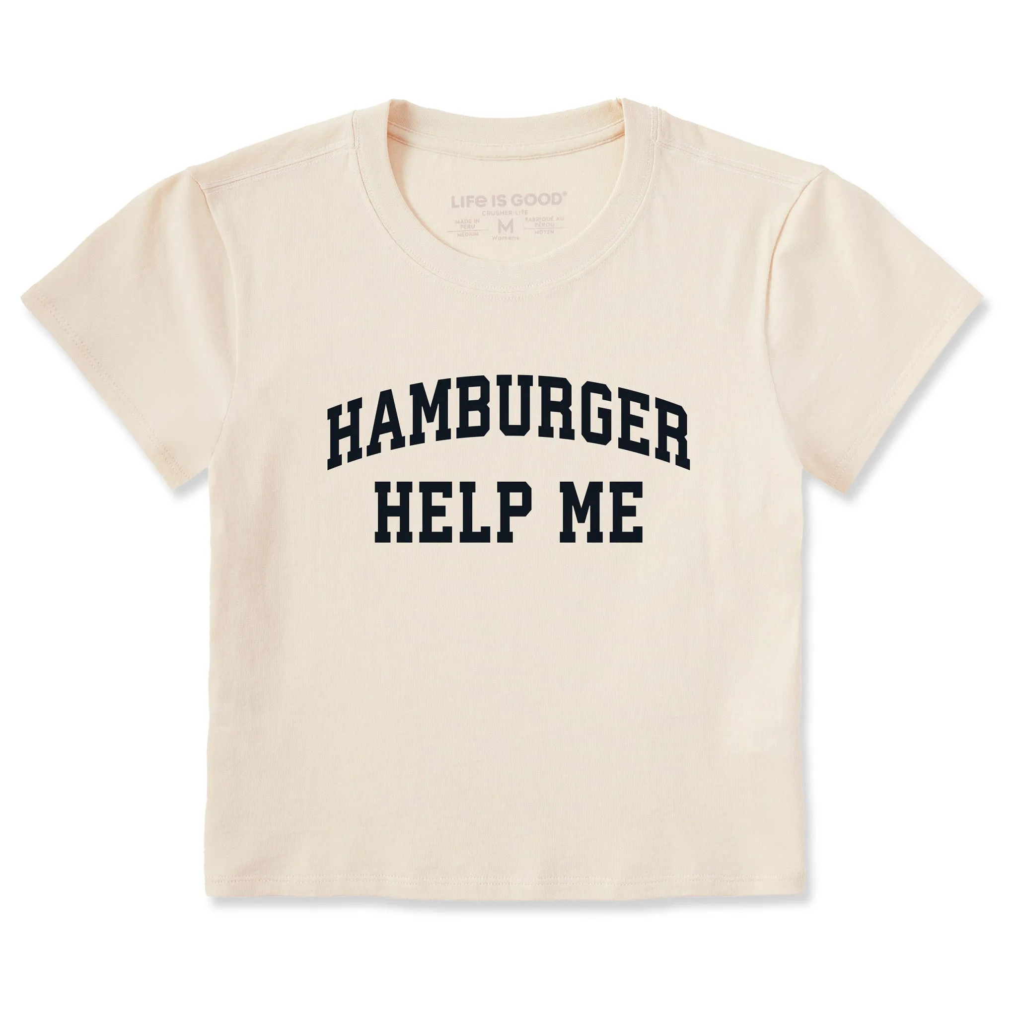 Women's Hamburger Help Me Arch Crusher-LITE Shrunken Tee sold by Life is Good