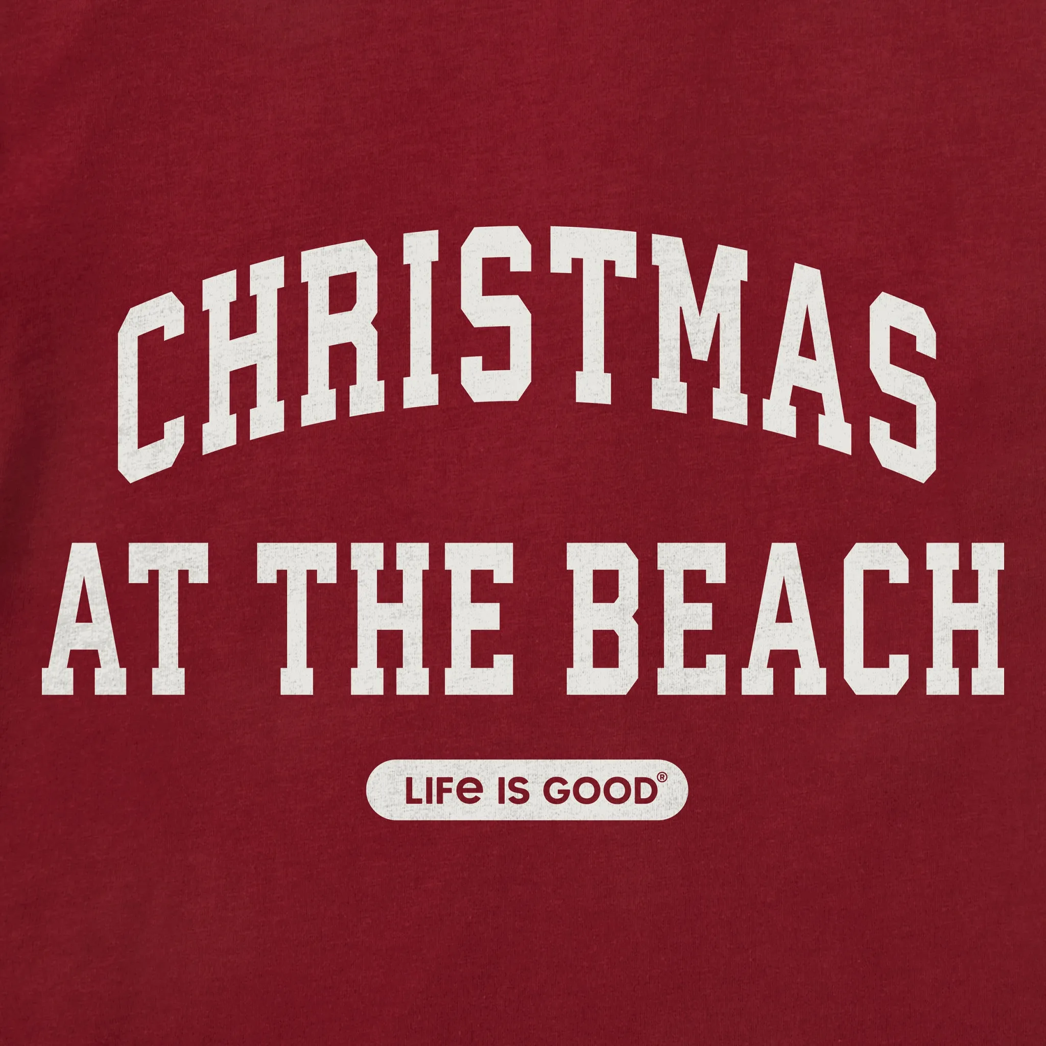 Men's Christmas at the Beach Arch Long Sleeve Crusher Tee sold by Life is Good product image thumbnail 2