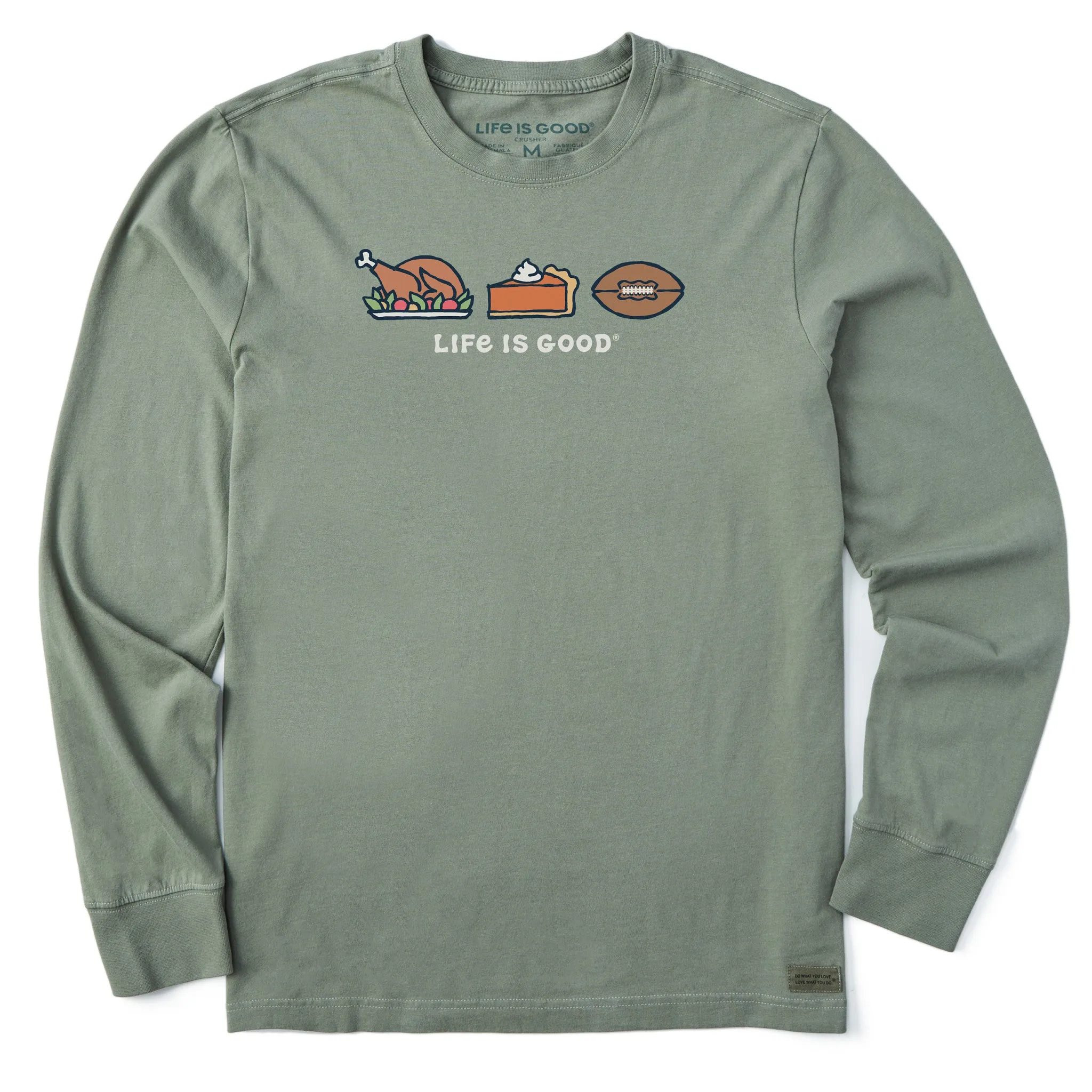 Men's Thanksgiving Trio Long Sleeve Crusher Tee sold by Life is Good