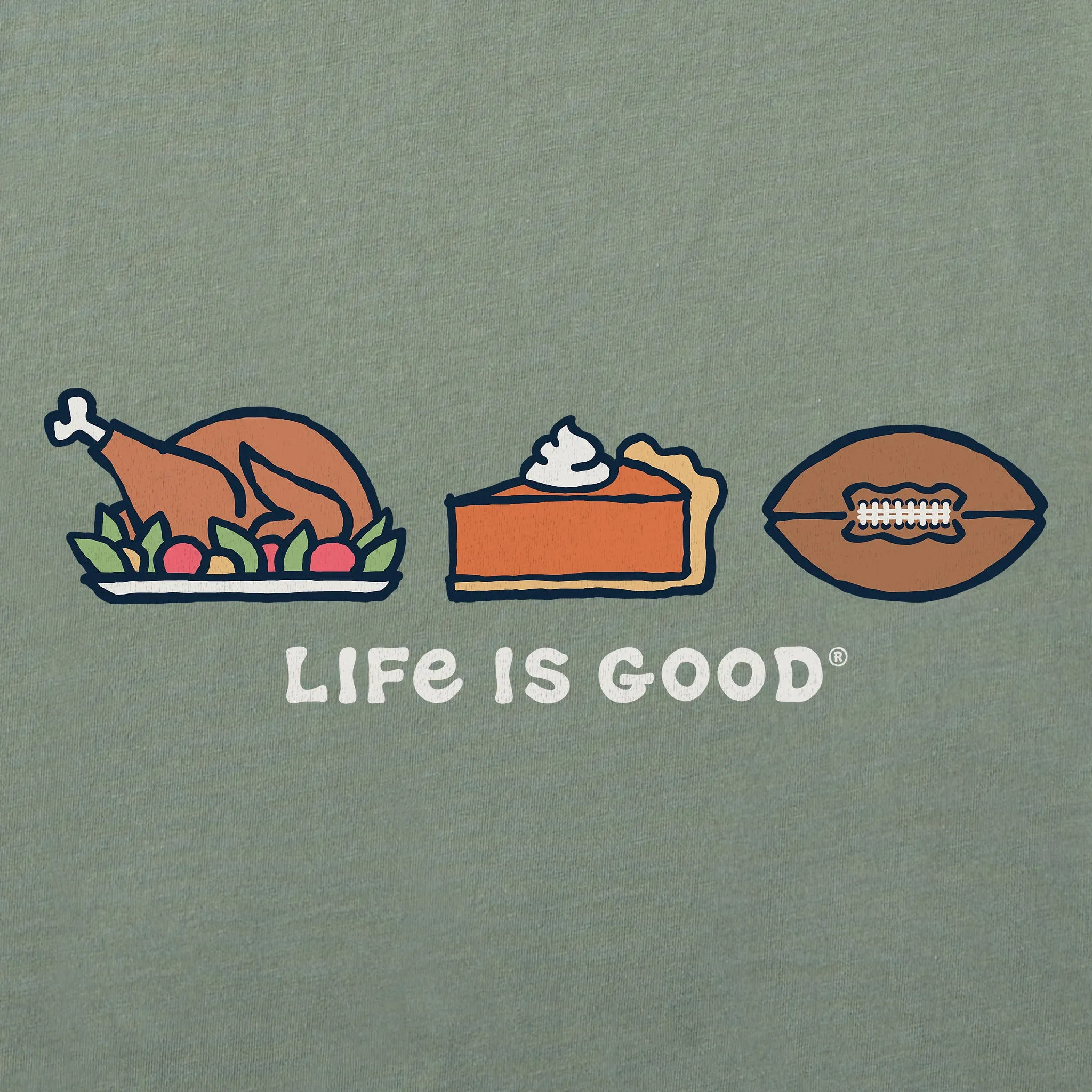Men's Thanksgiving Trio Long Sleeve Crusher Tee sold by Life is Good product image thumbnail 2