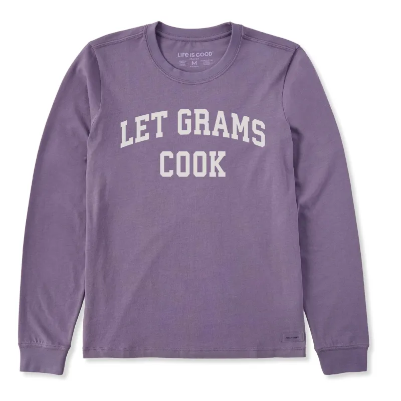 Women's Let Grams Cook Arch Long Sleeve Crusher Tee sold by Life is Good