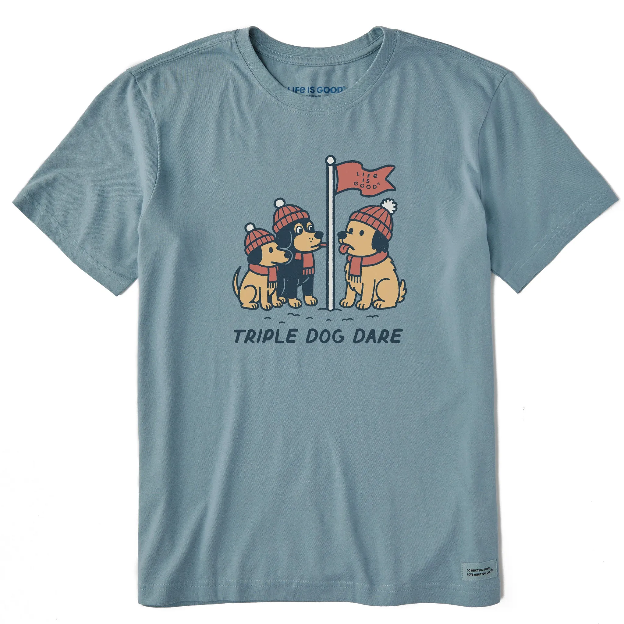Men's Triple Dog Dare Short Sleeve Crusher Tee sold by Life is Good