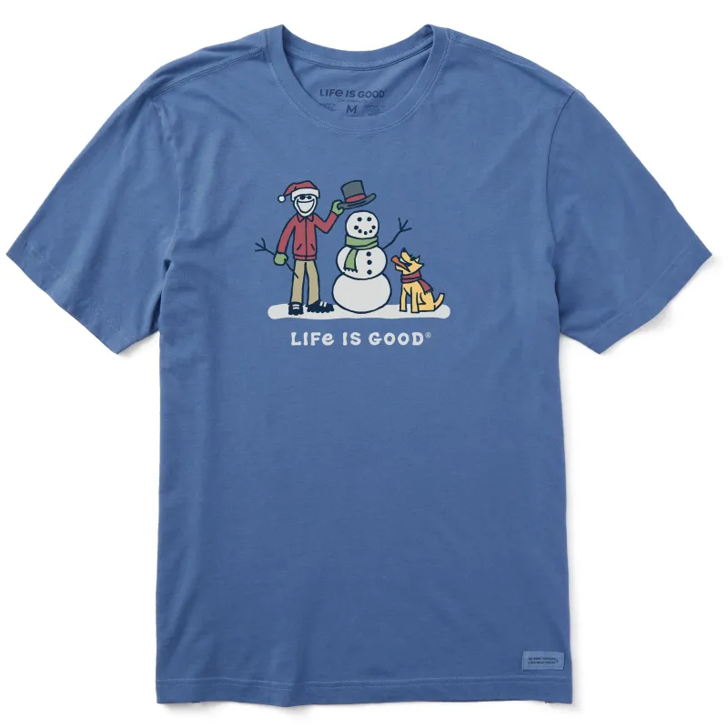 Men's Jake and Rocket Making Snowman Short Sleeve Crusher Tee sold by Life is Good