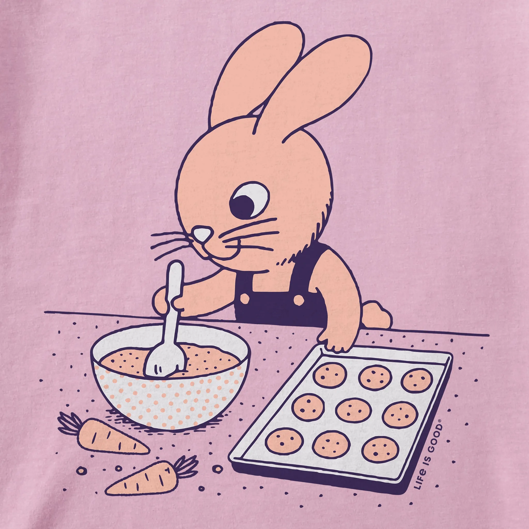 Women's Bunny Baking Short Sleeve Crusher Tee sold by Life is Good product image thumbnail 2