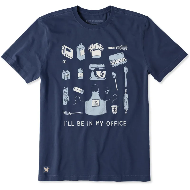 Men's I'll Be in My Office Baking Short Sleeve Crusher Tee sold by Life is Good