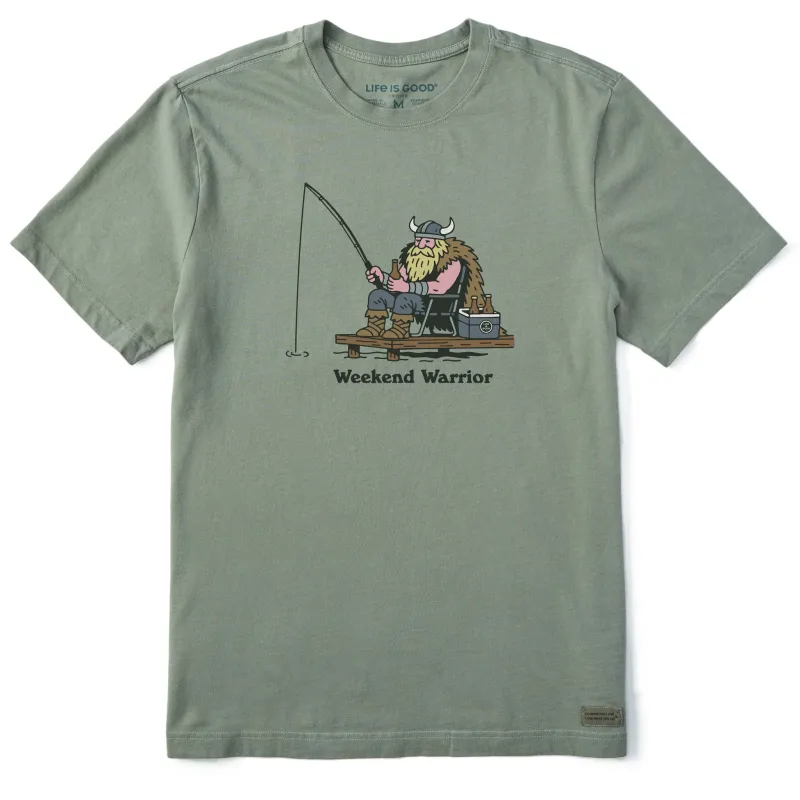 Men's Weekend Warrior Fishing Short Sleeve Crusher Tee sold by Life is Good