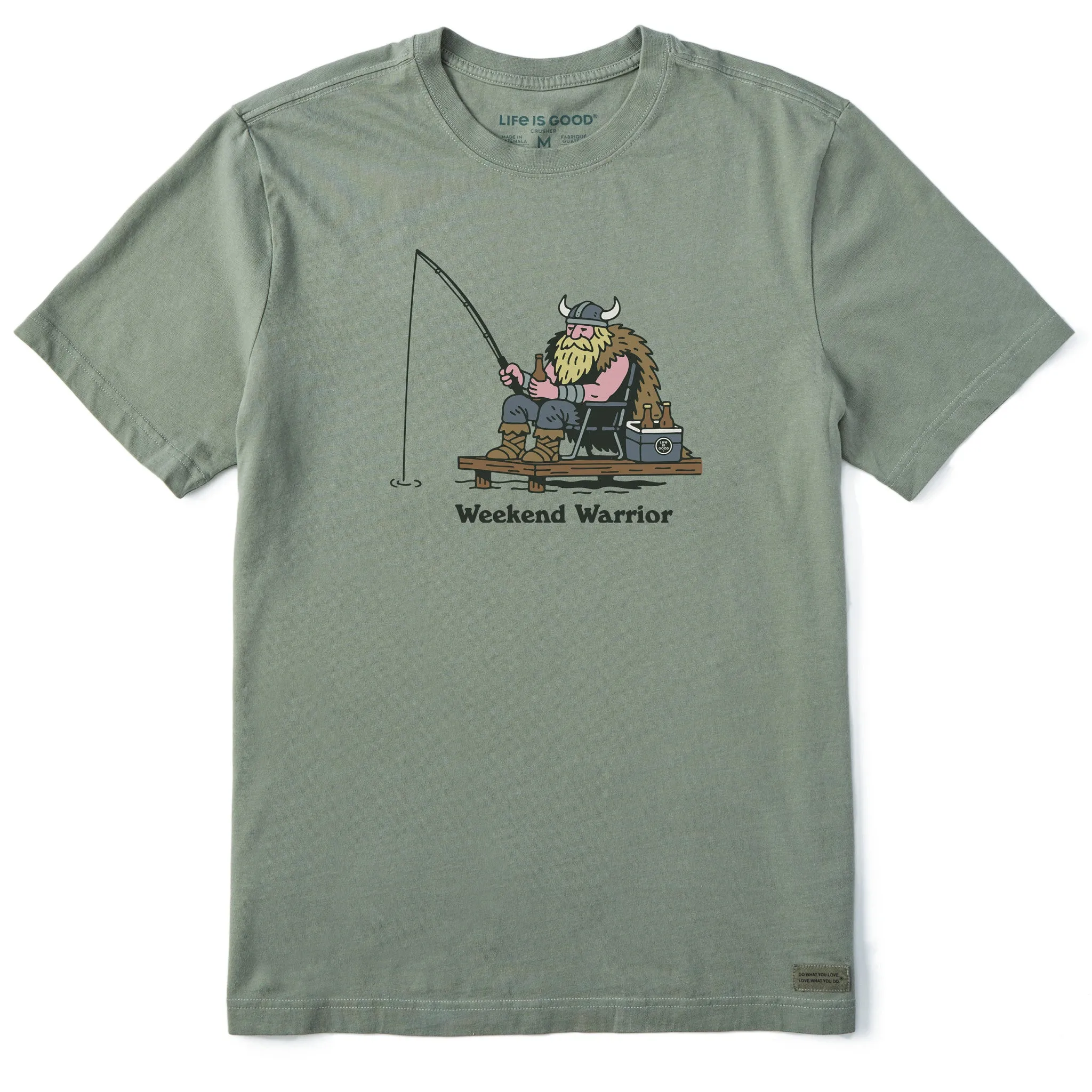 Men's Weekend Warrior Fishing Short Sleeve Crusher Tee sold by Life is Good