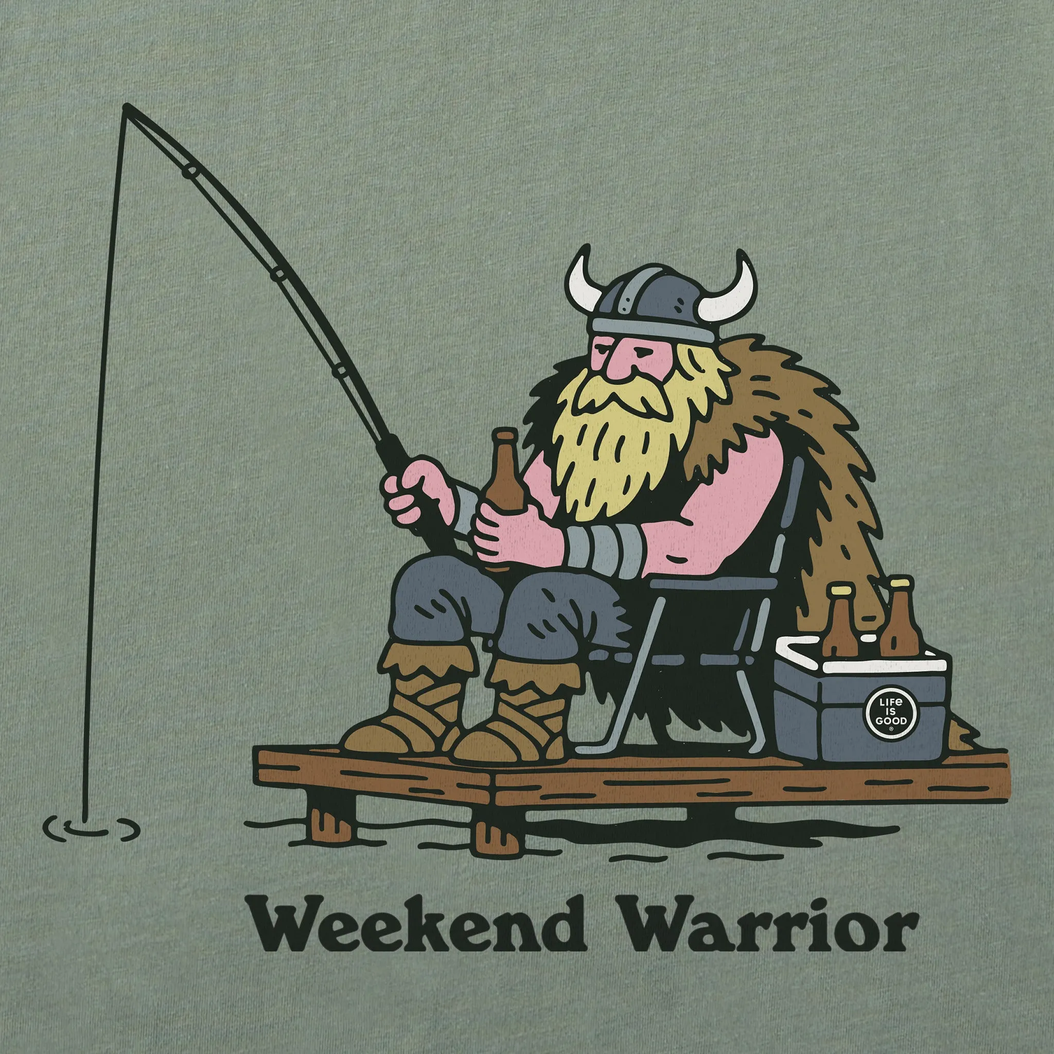 Men's Weekend Warrior Fishing Short Sleeve Crusher Tee sold by Life is Good product image thumbnail 2