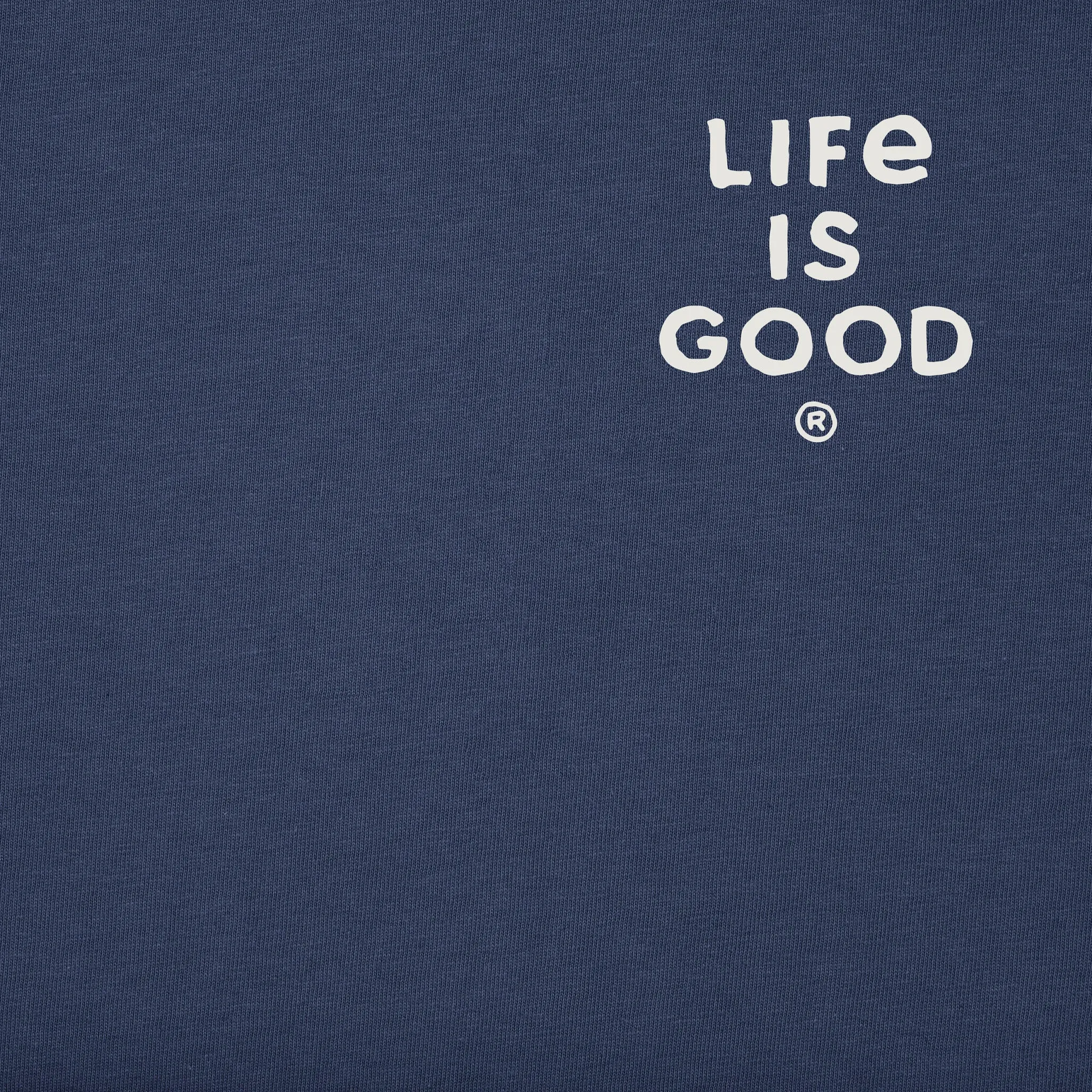 Men's God Forbid We Go Fishing Short Sleeve Crusher Tee sold by Life is Good product image thumbnail 3