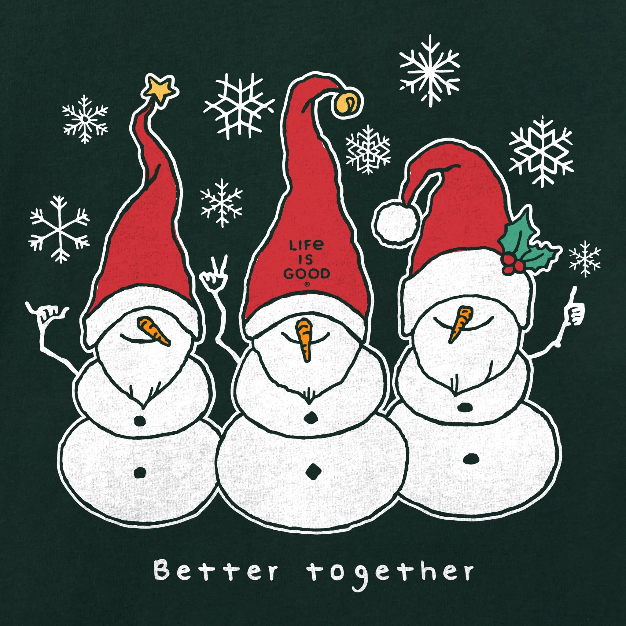 Men's Better Together Snowgnomes Short Sleeve Crusher Tee sold by Life is Good product image thumbnail 2