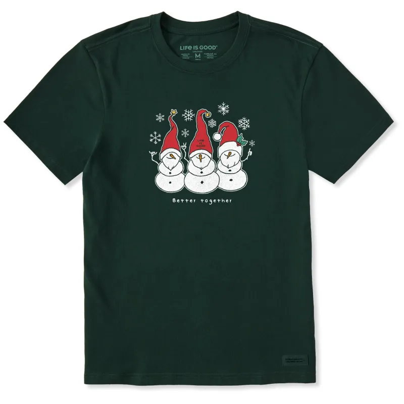 Men's Better Together Snowgnomes Short Sleeve Crusher Tee sold by Life is Good