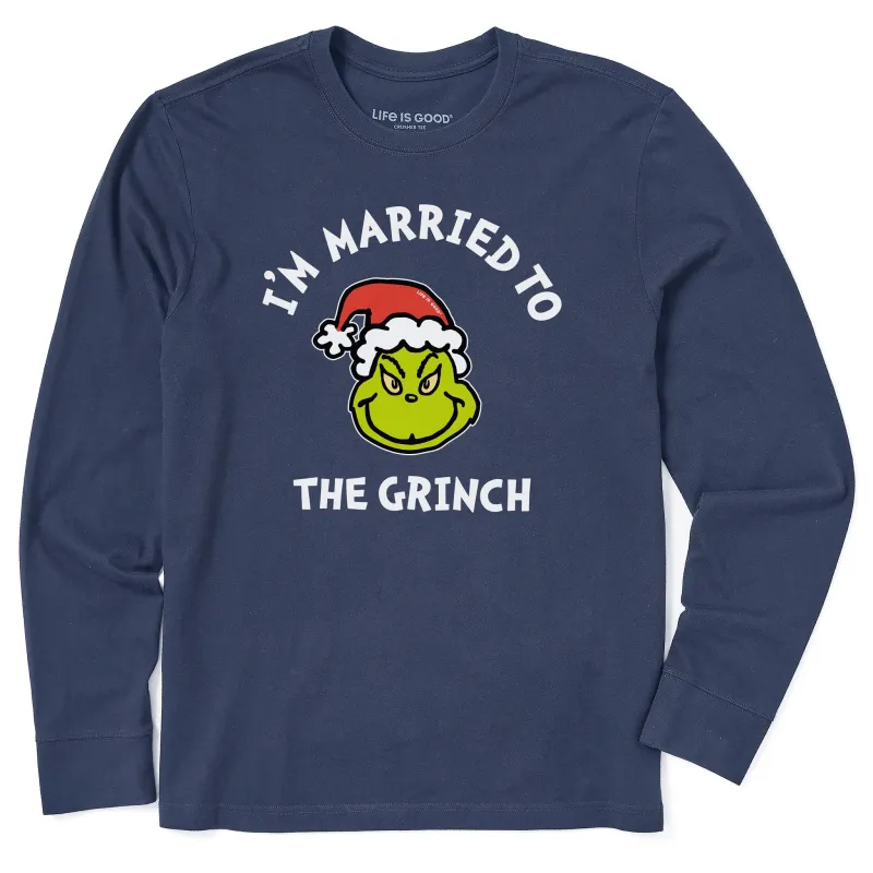 Men's Married to the Grinch Long Sleeve Crusher Tee sold by Life is Good