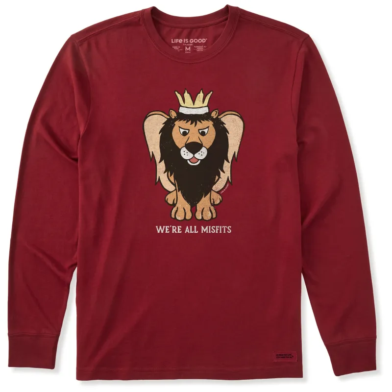 Men's We're All Misfits King Long Sleeve Crusher Tee sold by Life is Good