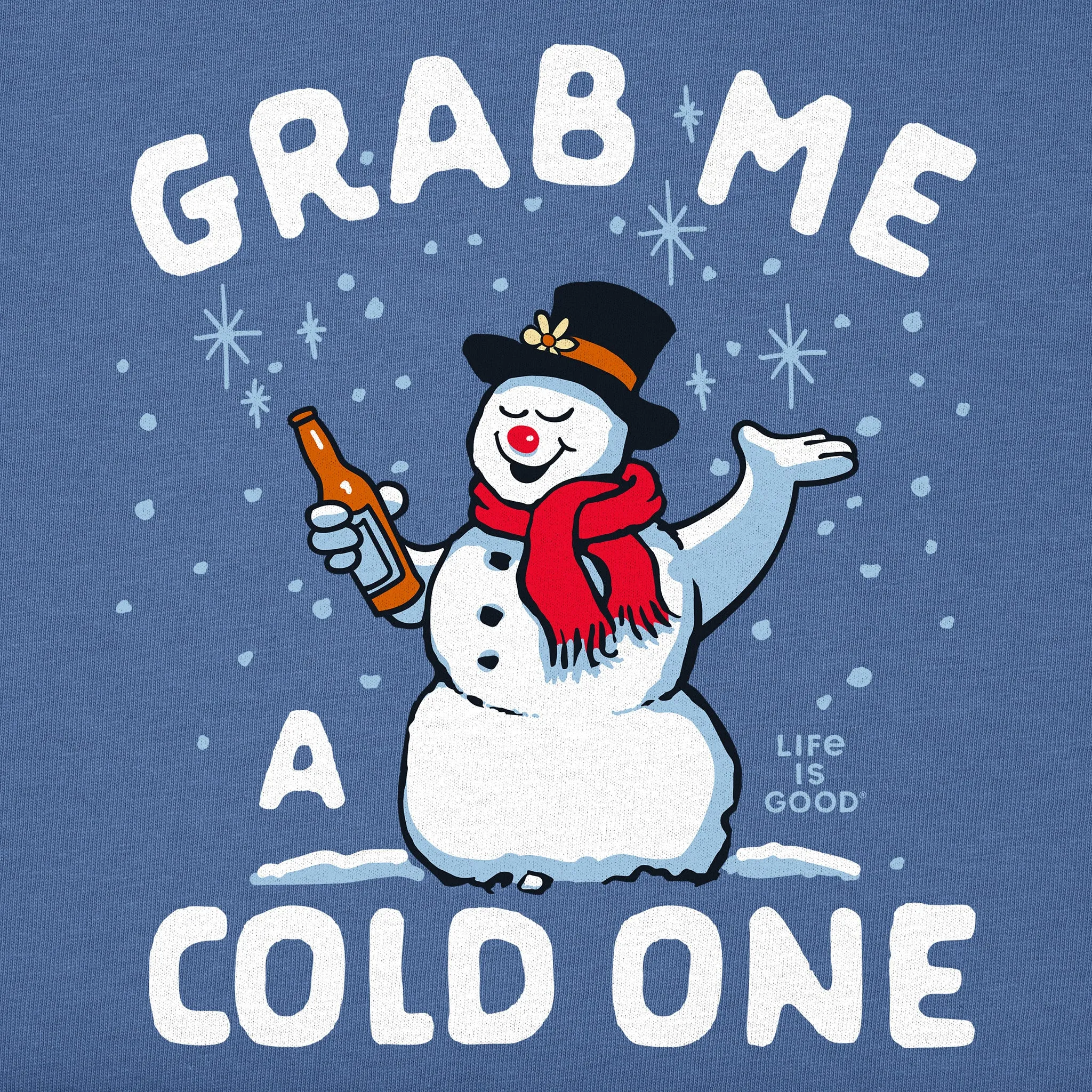 Men's Grab Me a Frosty Cold One Long Sleeve Crusher Tee sold by Life is Good product image thumbnail 2