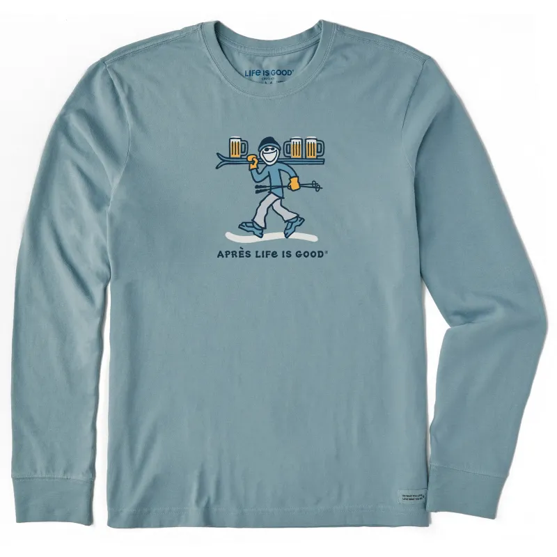 Men's Apres Life is Good Long Sleeve Crusher Tee sold by Life is Good