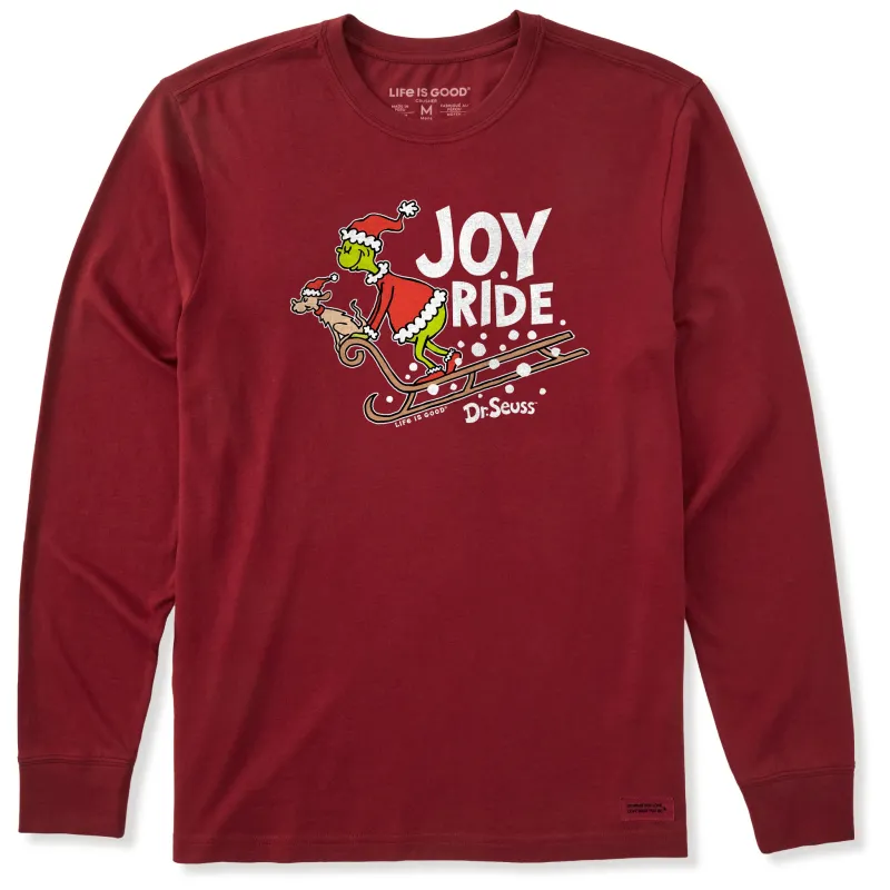 Men's Joy Ride Grinch Long Sleeve Crusher Tee sold by Life is Good