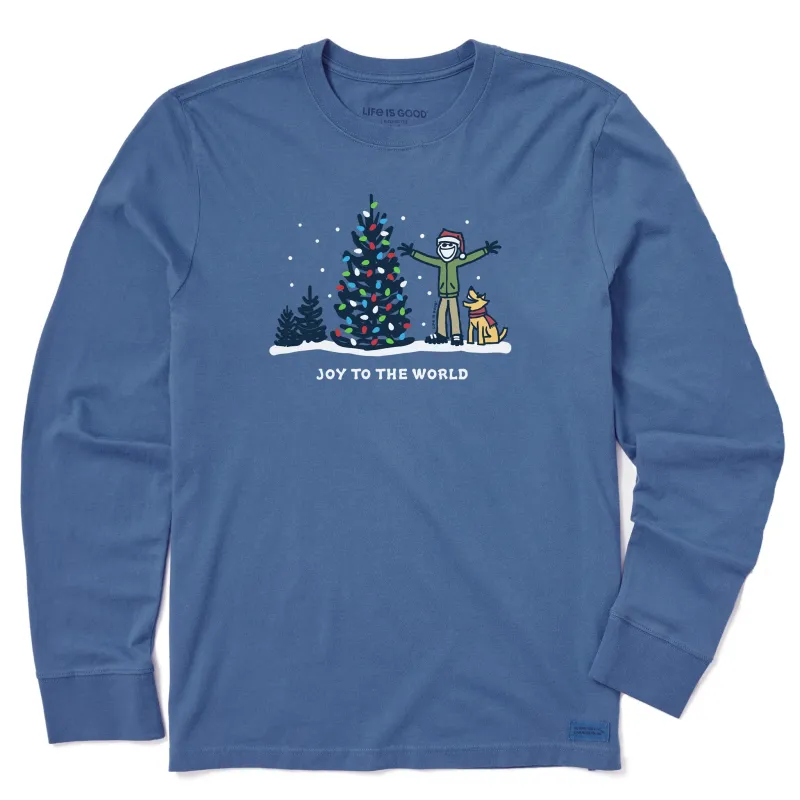 Men's Joy to the World Jake & Rocket Long Sleeve Crusher Tee sold by Life is Good