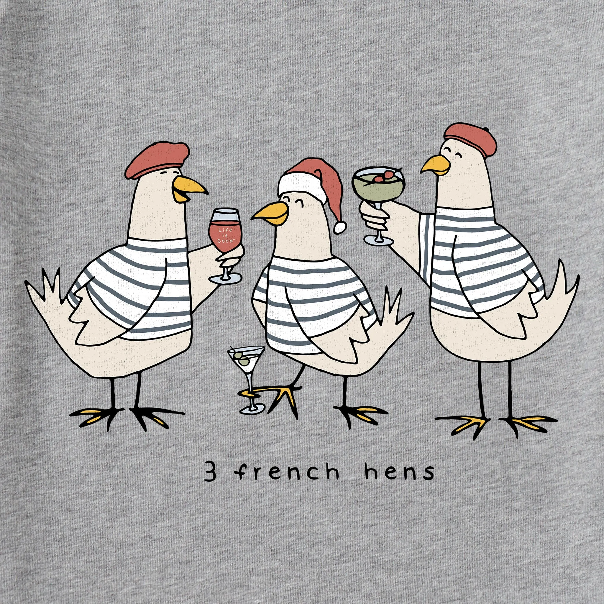 Men's 3 French Hens Short Sleeve Crusher Tee sold by Life is Good product image thumbnail 2