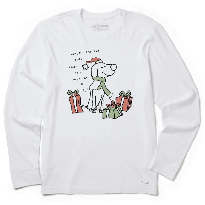 Men's Greatest Gift Dog Long Sleeve Crusher Tee sold by Life is Good