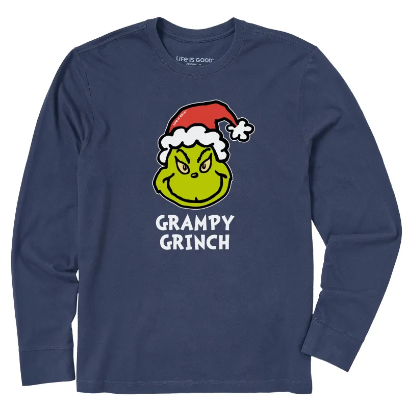 Men's Grampy Grinch Long Sleeve Crusher Tee sold by Life is Good