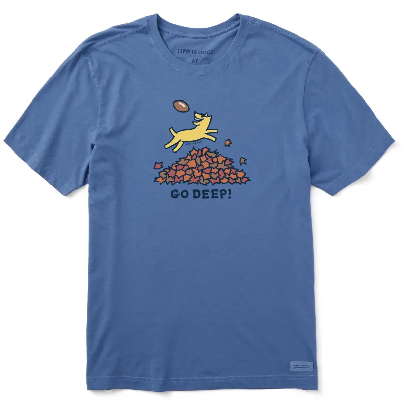 Men's Go Deep Rocket Short Sleeve Crusher Tee sold by Life is Good