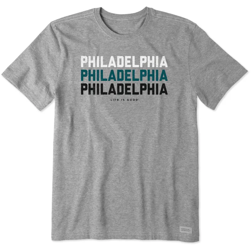 Men's Philadelphia Colors Short Sleeve Crusher-LITE Tee sold by Life is Good