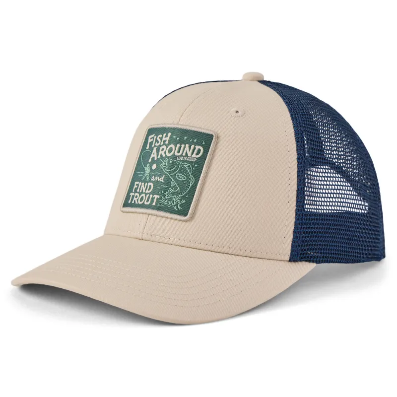 Adult Unisex Fish Around Patch Trucker sold by Life is Good