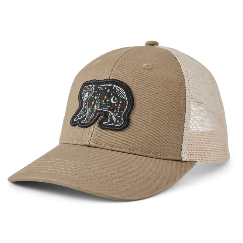 Adult Unisex Scenic Bear Patch Trucker sold by Life is Good